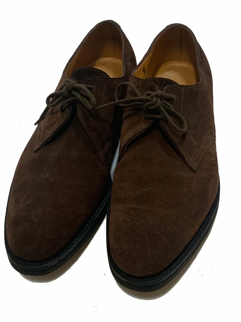 John Lobb Derby suede shoes in dark brown